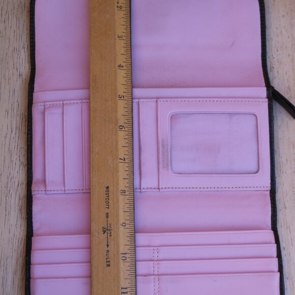 COACH Wallet Brown Logo Soho Buckle Tri-Fold with Checkbook Cover - Picture 13 of 16